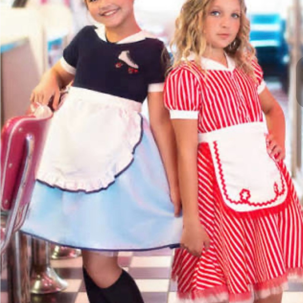 Charming Kids Diner Costume Set - Navy and Red